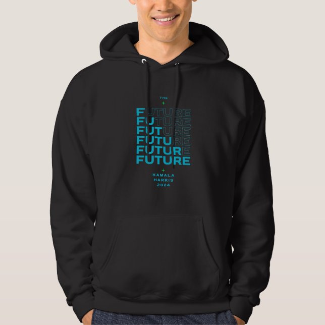 Schwarzes Sweatshirt mit Kamala Harris "The Future (Vorderseite)