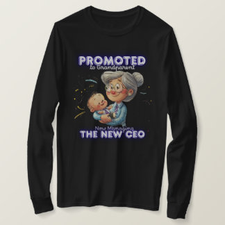 Schwarzes Sweatshirt | Zum Großelternteil beförder T-Shirt