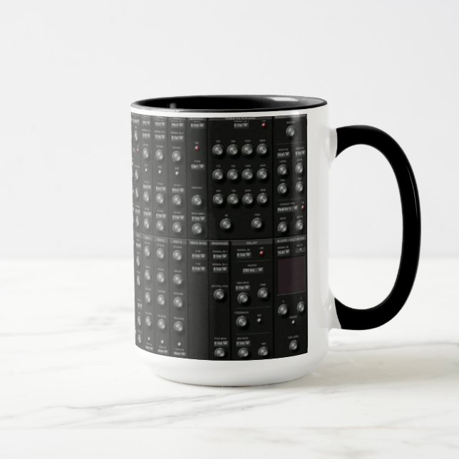 Schwarzes Synth stellen Tasse gegenüber (Rechts)