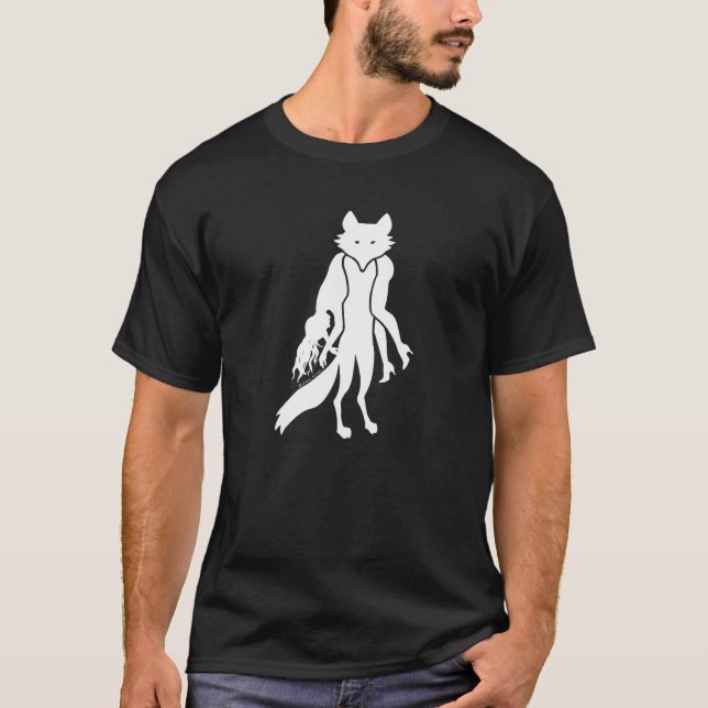 SCHWARZES T-SHIRT FURBIDDEN FUCHS-MANN-' S kein (Vorderseite)