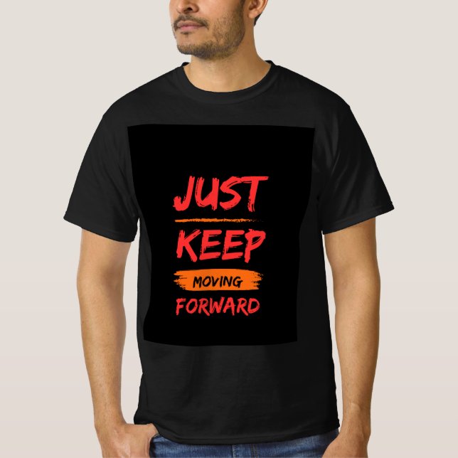 Schwarzes T-Shirt mit halben Ärmeln (Vorderseite)
