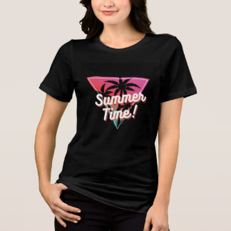 Schwarzes T-Shirt mit halben Ärmeln und Sommerdesi Tri-Blend Shirt