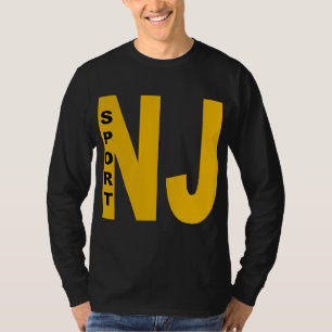 Schwarzes T-Shirt NEW JERSEY SPORT