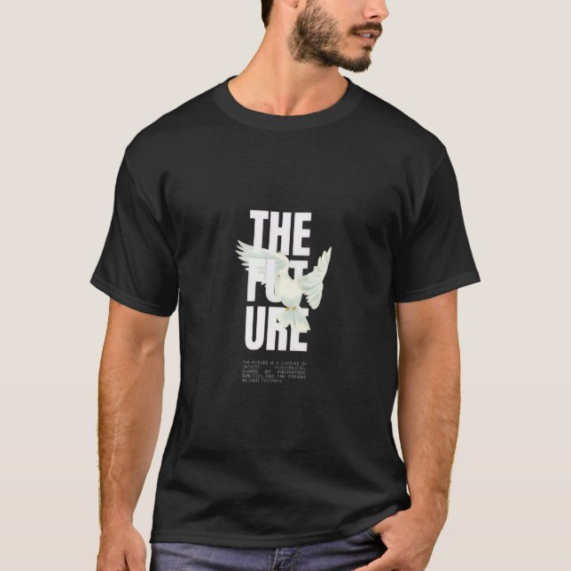 schwarzes T-Shirt. T-Shirt (Vorderseite)
