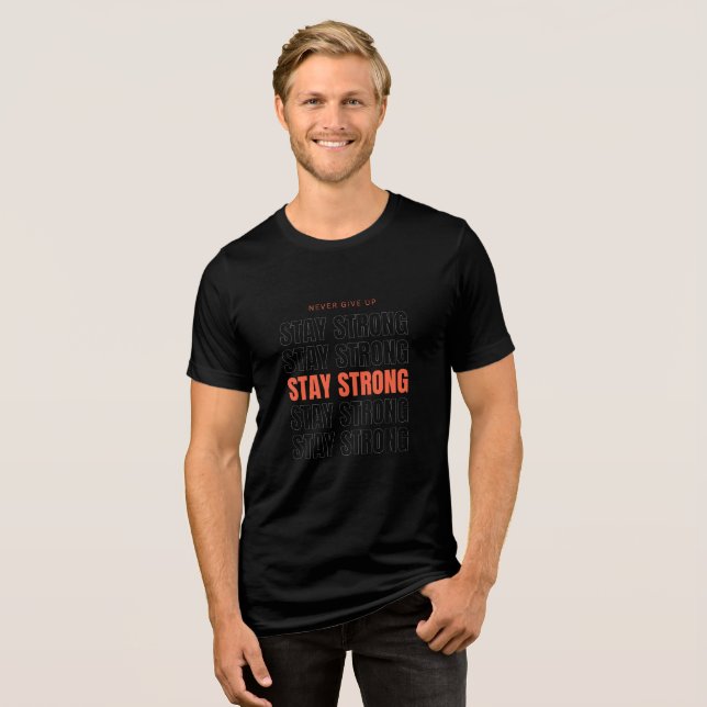 Schwarzes T-Shirt  Tri-Blend Shirt (Vorderseite voll)