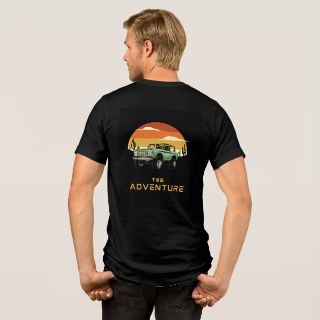 Schwarzes T-Shirt Tri-Blend Shirt (Rückseite voll)