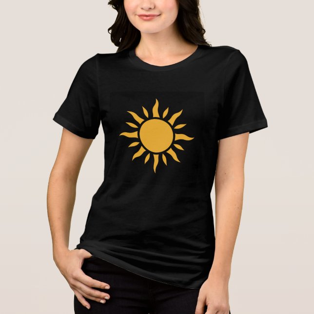 schwarzes T-Shirt Tri-Blend Shirt (Vorderseite)