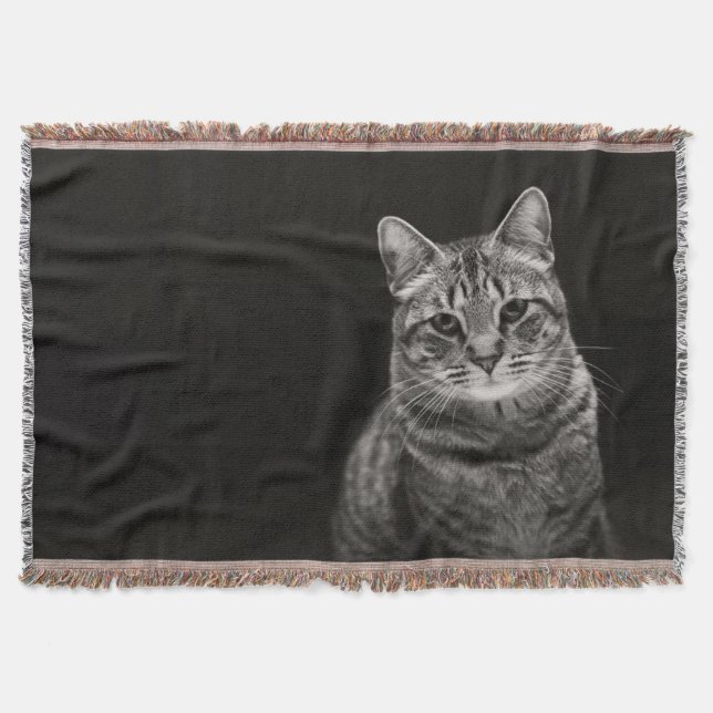 Schwarzes Tabby-Kätzchen Decke (Vorderseite)
