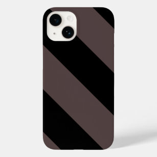 Schwarzes Taupe-Streifen-Muster Case-Mate iPhone Hülle
