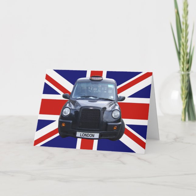 Schwarzes Taxi Londons Karte (Vorderseite)