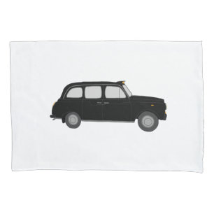 Schwarzes Taxi Londons Kissenbezug