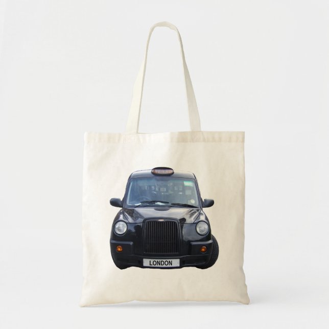 Schwarzes Taxi Londons Tragetasche (Vorne)