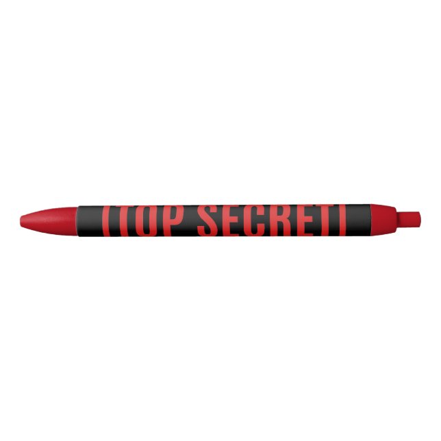 Schwarzes Top Secret Kugelschreiber (Vorderseite)