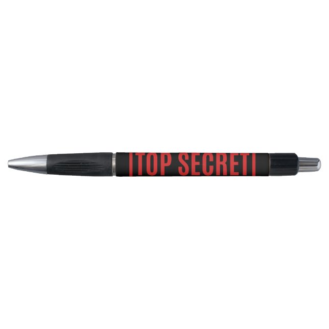 Schwarzes Top Secret Kugelschreiber (Vorderseite)