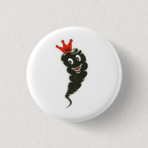 Schwarzes Tornadologo Button