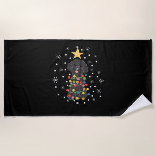 Schwarzes Toy-Pudel-Weihnachtsbaum Classic T-Shirt Strandtuch