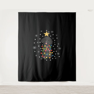Schwarzes Toy-Pudel-Weihnachtsbaum Classic T-Shirt Wandteppich