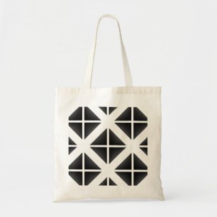 Schwarzes Trendy Triangle Muster Tragetasche