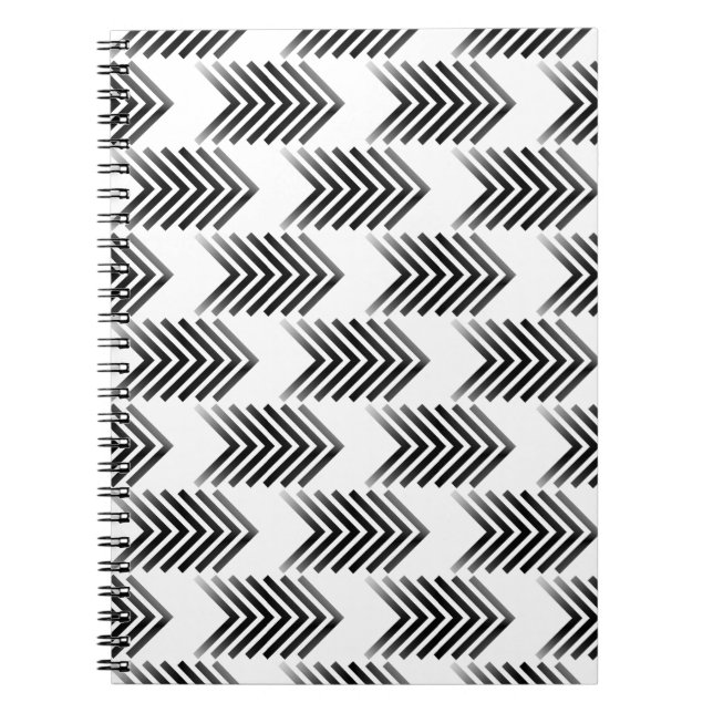 Schwarzes Tribal Arrow Muster Notizblock (Vorderseite)