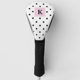 Schwarzes Tupfen-Monogramm Golf Headcover