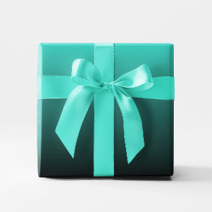 Schwarzes Türkis Ombre Geschenkpapier