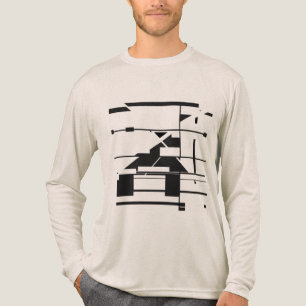 Schwarzes U-Bahn-Karte Geometrisches Abstraktes La Tri-Blend Shirt