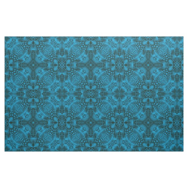 Schwarzes u. blaues Vintages blaues Stoff (Yard (91,4 cm))