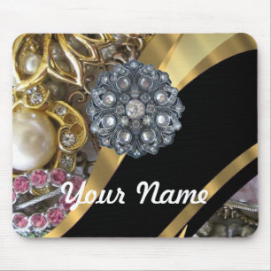 Schwarzes u. Gold bling sind Mousepad