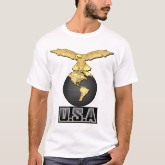 Schwarzes u. Gold USA T-Shirt