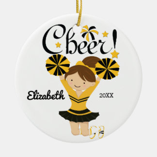 Schwarzes u. Goldbeifall-brünette Keramik Ornament