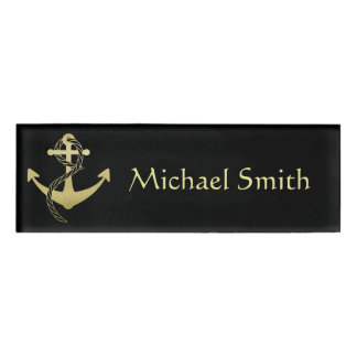 Schwarzes u. GoldseeNamensschild Namenschild