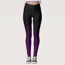 Schwarzes u. lila Ombre Legginings Leggings