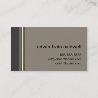 Schwarzes u. TAN-Streifen-Karte Visitenkarte