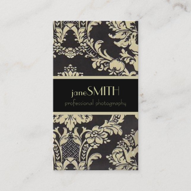 Schwarzes u. TAN Visitenkarte (Vorderseite)