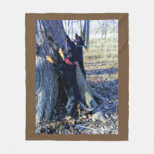 Schwarzes u. TANCoonhounds Treeing Fleece-Decke Fleecedecke