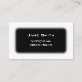 Schwarzes u. Weiß Visitenkarte