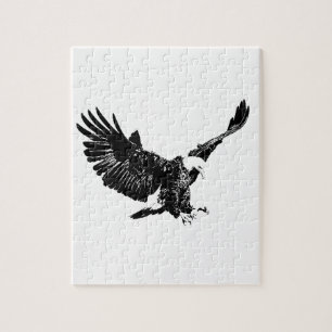 Schwarzes u. weißes Eagle Puzzle