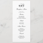 Schwarzes u. weißes Mattmonogramm-Hochzeits-Menü Menükarte<br><div class="desc">Dieser elegante Monogrammentwurf ist für Ihren besonderen Anlass perfekt. Ein shimmery metallisches Papier ist für diesen Entwurf ausgewählt gewesen. Text und Farbschema ist völlig kundengerecht. Wenn Sie Unterstützung mit einer anderen Themafarbe bitte fordern, schicken Sie inspired.studios@hotmail.com eine Mitteilung Wir auch tragen das Zusammenbringen stationär einschließlich Einladungen, retten die Daten, RSVP,...</div>