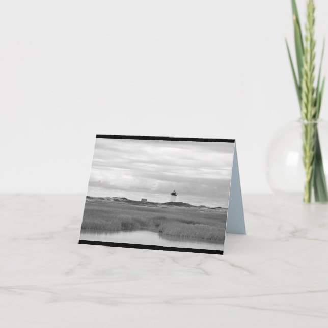 Schwarzes u. weißes Provincetown, MA leeres Karte (Vorderseite)