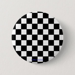 schwarzes u. weißes Schachbrett des Knopfes - Button