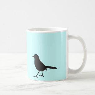 Schwarzes u. weißes Silhouetteblau des Kaffeetasse
