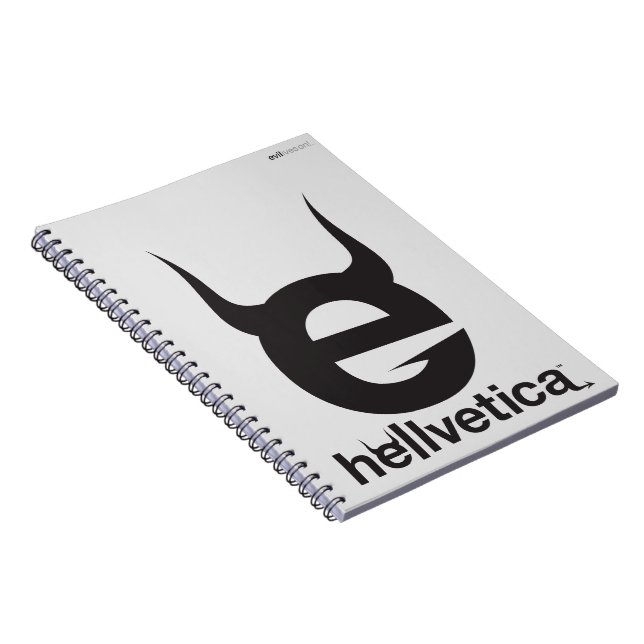 Schwarzes Übel „e“ Notizblock (Rechte Seite)