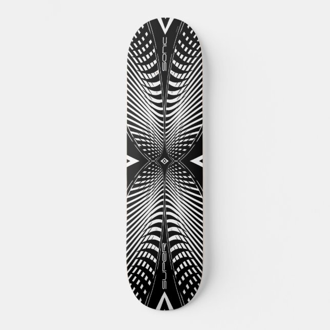 Schwarzes Überschall-Skateboard Skateboard (Vorderseite)