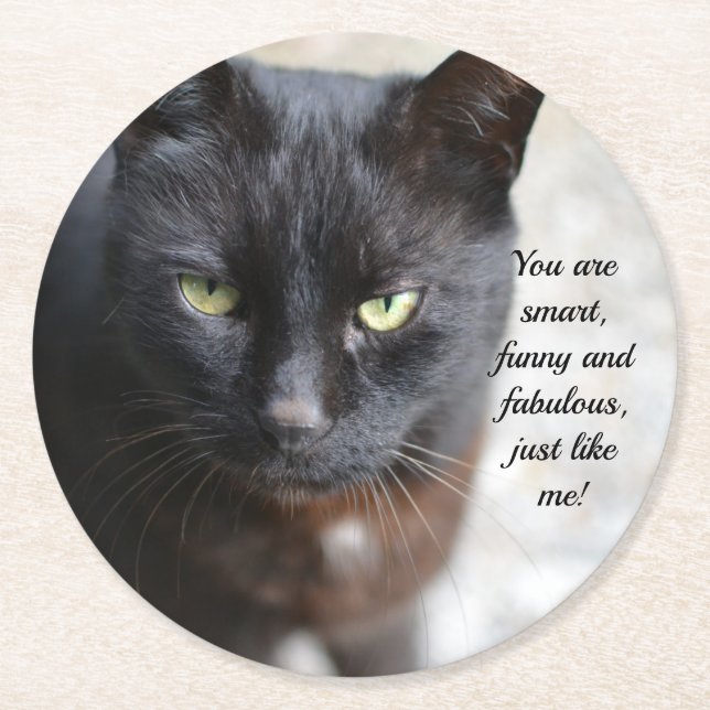 Schwarzes Übersichtsbild mit Motivierend Zitat Runder Pappuntersetzer (Vorderseite)