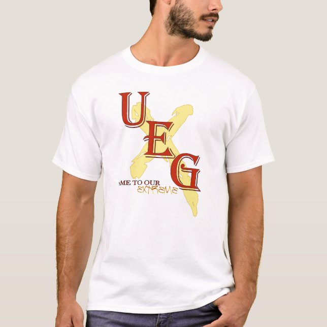 Schwarzes UEG Spiel zu unserem extremen T - Shirt (Vorderseite)