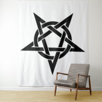 Schwarzes umgekehrtes Pentagramm