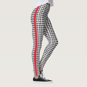 Schwarzes und benutzerdefiniertes Hahnentrittmuste Leggings