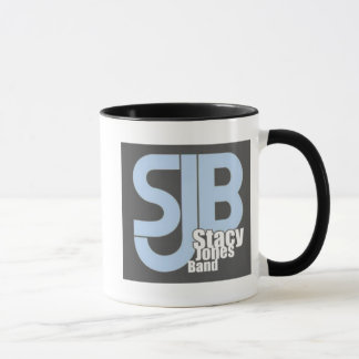 Schwarzes und blaues Logo Tasse
