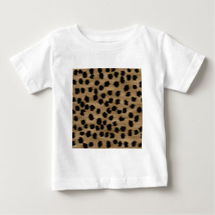 Schwarzes und Brown-Gepard-Druck-Muster Baby T-shirt