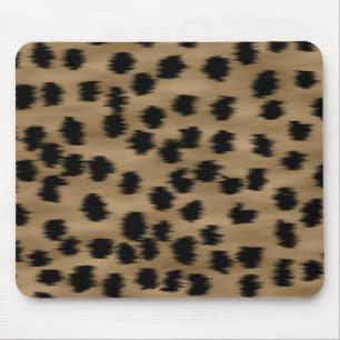 Schwarzes und Brown-Gepard-Druck-Muster Mousepad